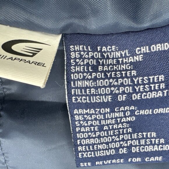 University of Michigan Bomber Jacket Mens Large Faux Leather Sewn Logo Full Zip - Picture 7 of 16